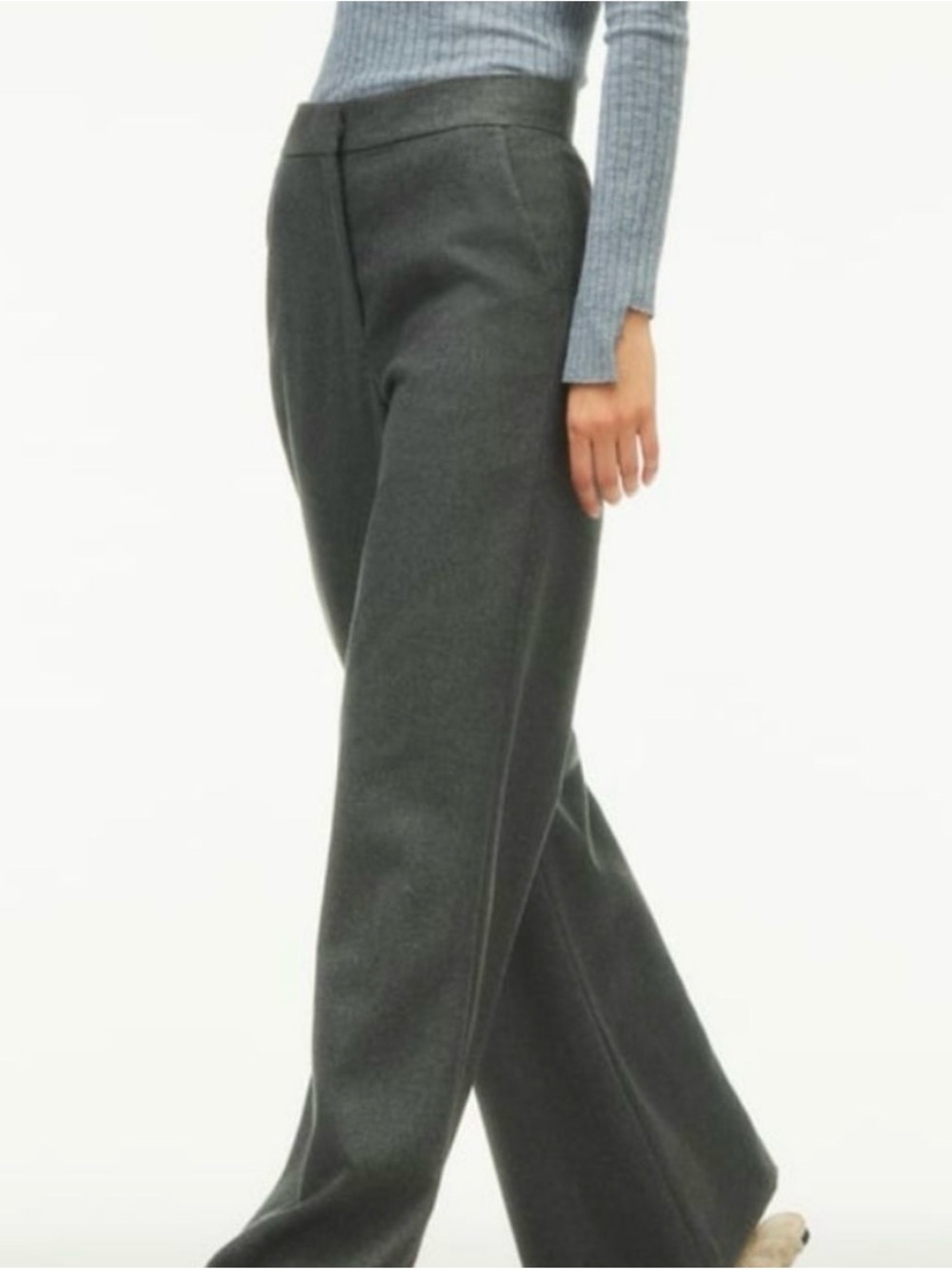 Zara Dark Gray Wide-Leg Dress Pants A/W 2022 Collection 12
